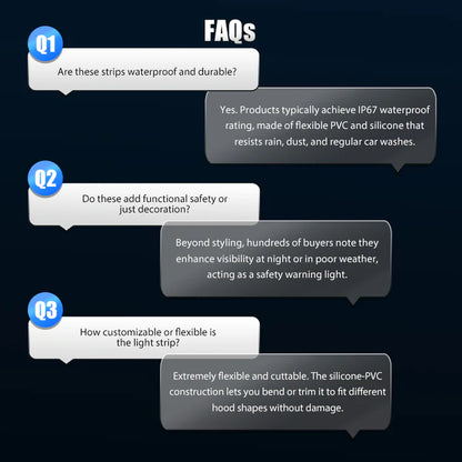 🔥【Dynamic Scan HoodBeam Kit】- 50% OFF! Light up your hood with hypnotic smooth scanning effects! ✨🚗