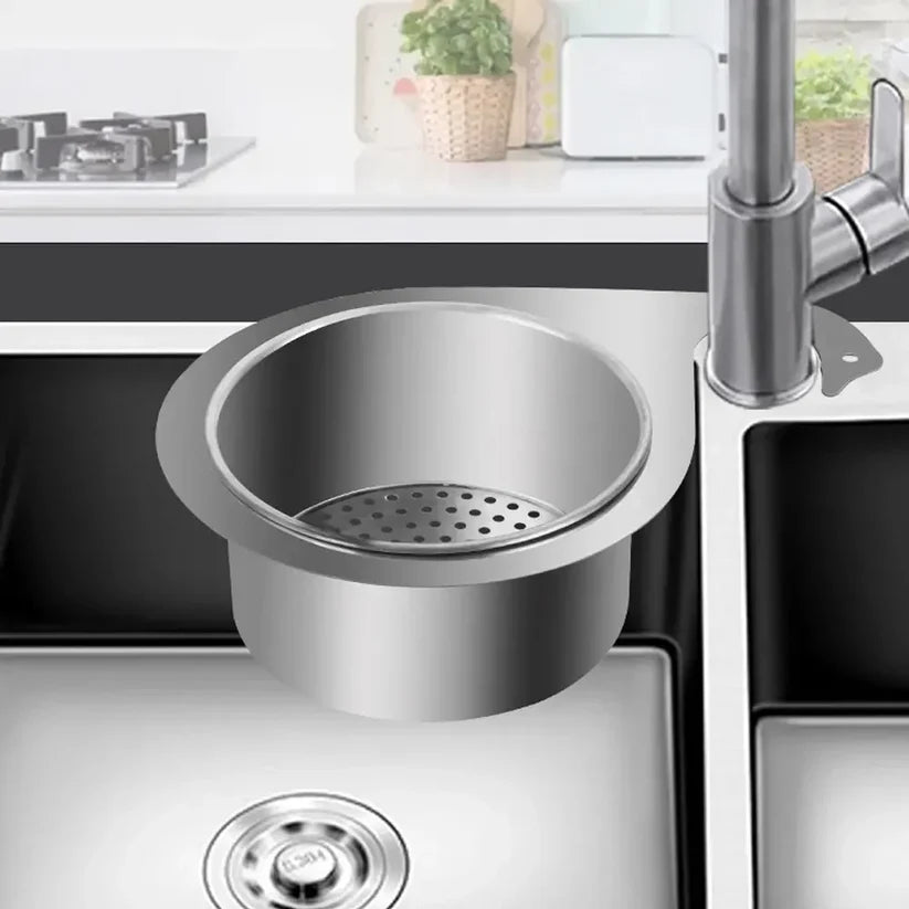 Stainless Steel Sink Organiser – All-in-One Basket with Intelligent Drain | Buy 1 Get 1 Free 🔥