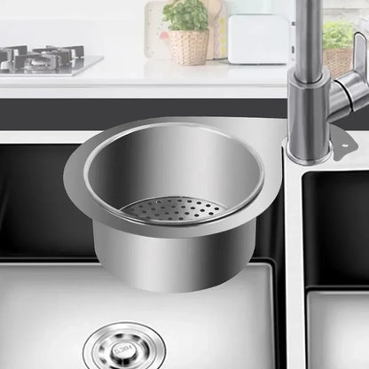 Stainless Steel Sink Organiser – All-in-One Basket with Intelligent Drain | Buy 1 Get 1 Free 🔥