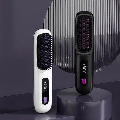 🔥Summer Hot Sale 40% Off🔥Wireless Ceramic Heating Hair Straightening Comb